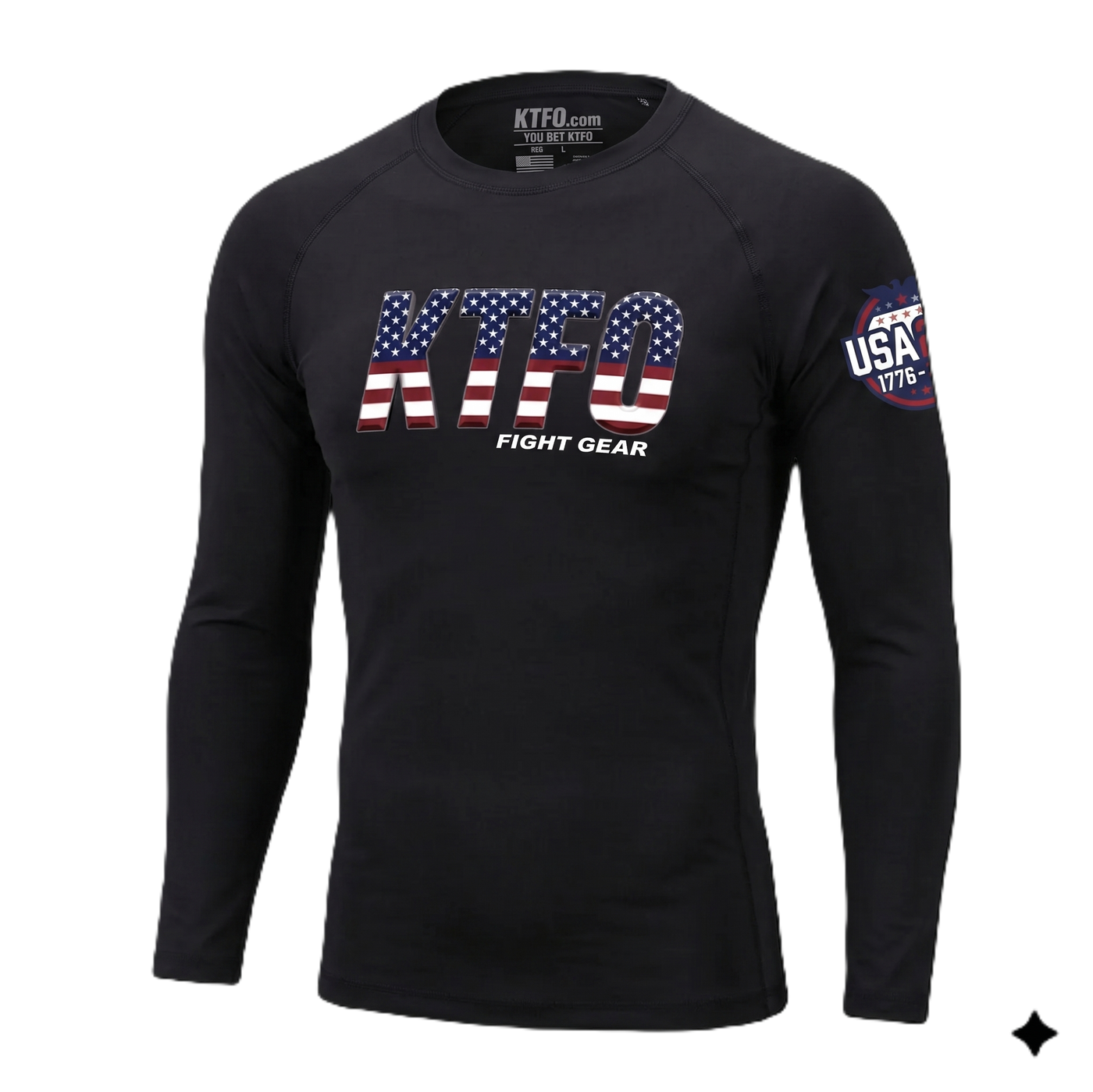 KTFO Rash Guard Compression Long Sleeve Independence Edition rashguard KTFO Fight Gear