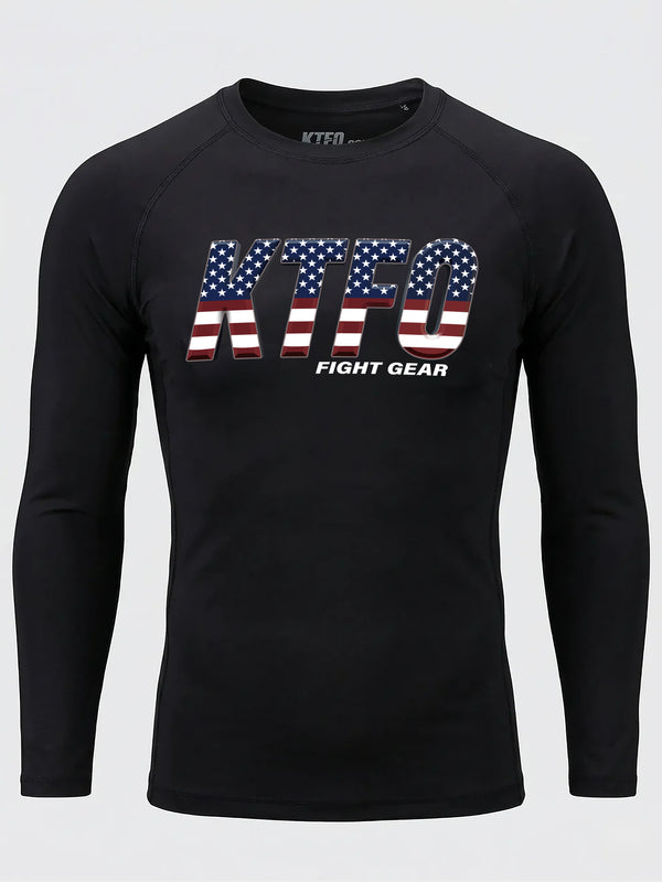 KTFO Rash Guard Compression Long Sleeve Independence Edition   KTFO Performance