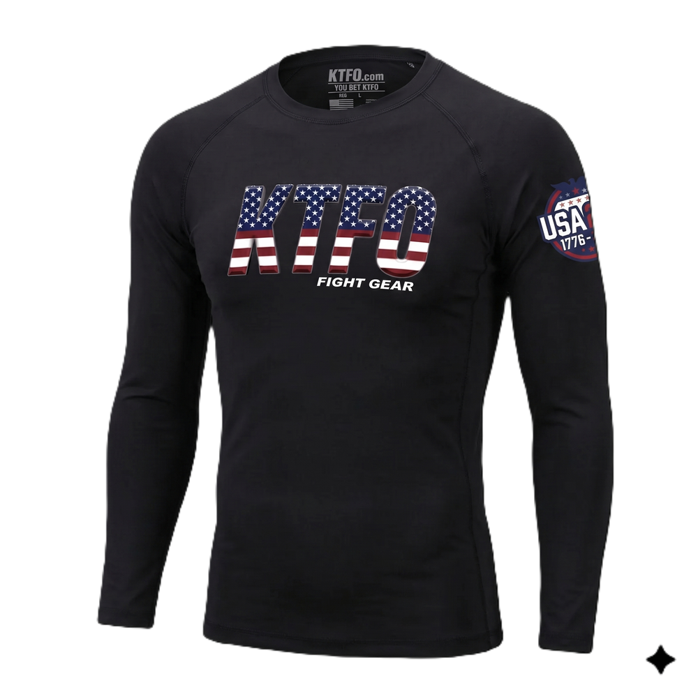 KTFO Rash Guard Compression Long Sleeve Independence Edition  rashguard KTFO Fight Gear