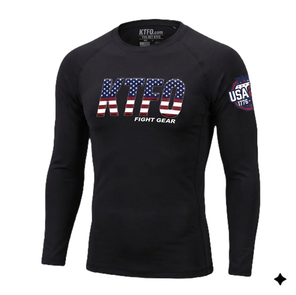 KTFO Rash Guard Compression Long Sleeve Independence Edition  rashguard KTFO Fight Gear