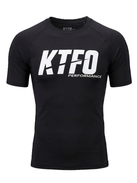 KTFO Rash Guard Compression Short Sleeve Shirt   KTFO Performance