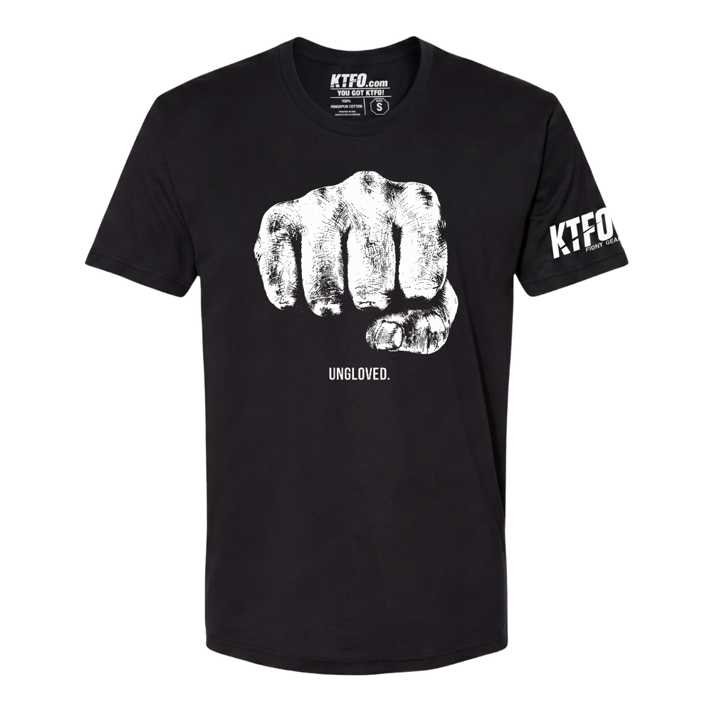 KTFO "UNGLOVED" Bare-Knuckle Fighting T-Shirt   KTFO Fight Gear