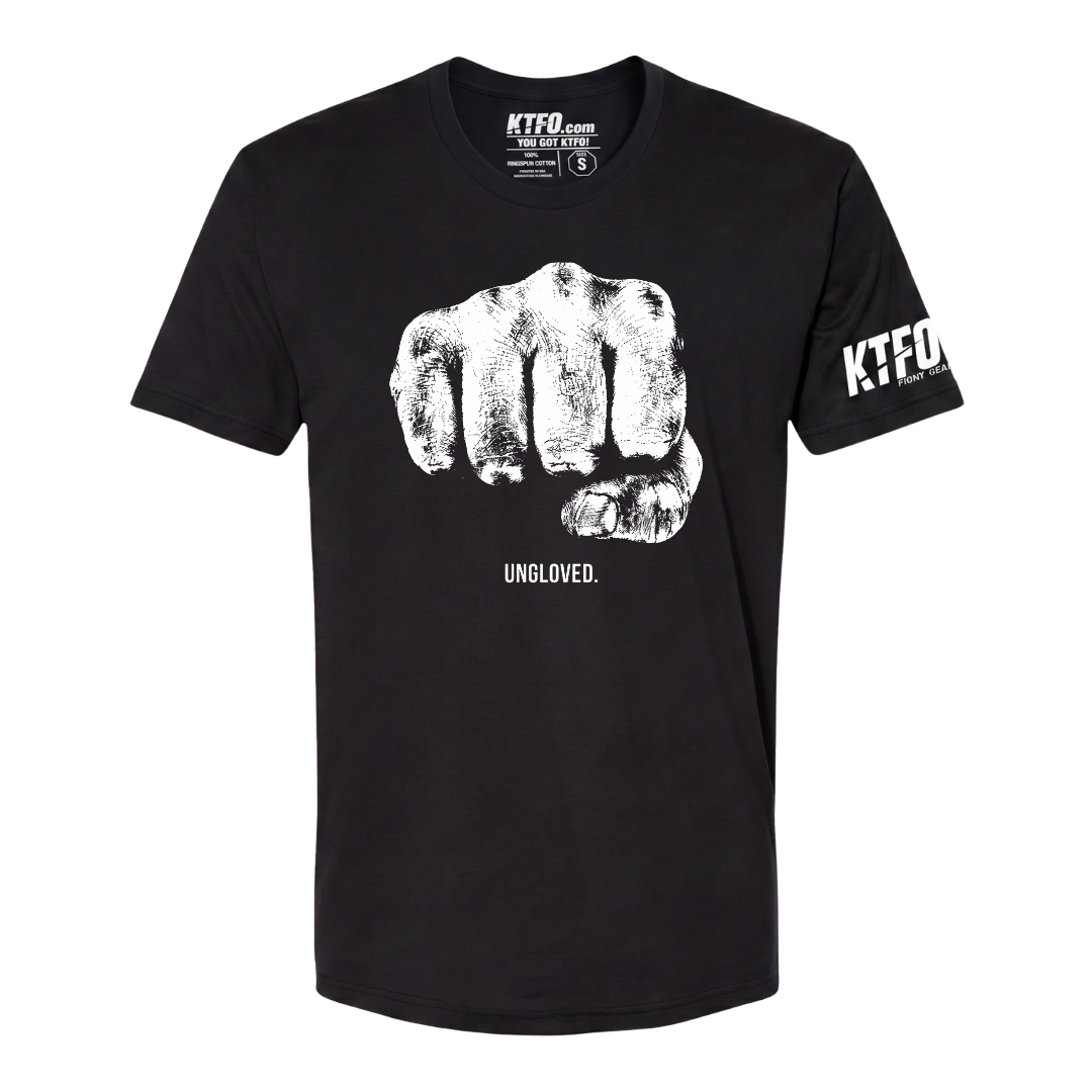 KTFO "UNGLOVED" Bare-Knuckle Fighting T-Shirt   KTFO Fight Gear
